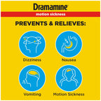 Dramamine Original, Motion Sickness Relief, Travel Vial, 12 Count