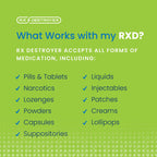 Rx Destroyer All-Purpose Formula, 4 oz. Bottle [12 Bottles Total] - Eco-Friendly Medication Buster Solution, Drug Disposal Bottl