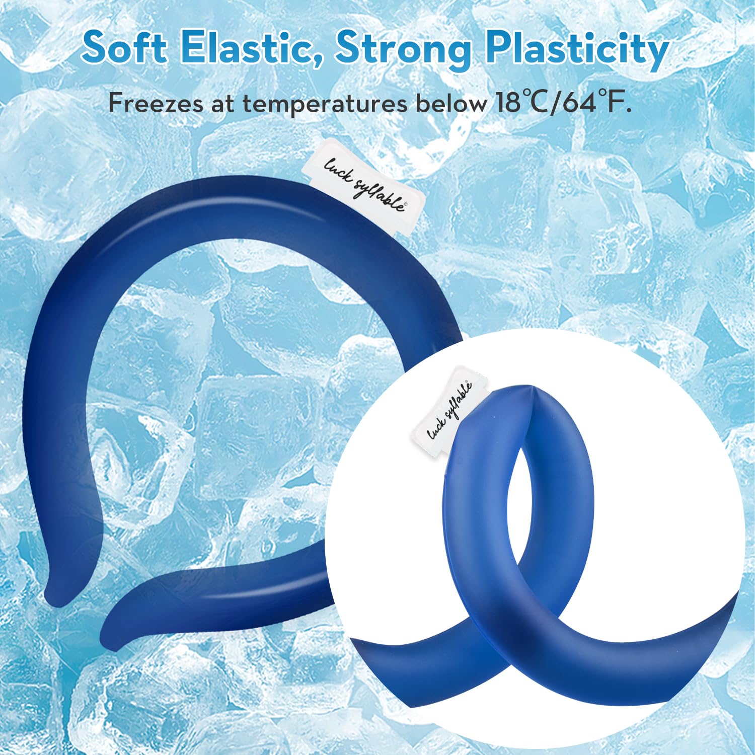 Neck CoolingTube with Insulated Bag, Reusable Ice Coolers Wearable Body CoolingProducts, Neck Coolers for HotWeather