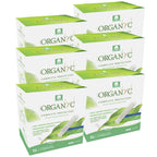 Organyc - 100% Certified Organic Cotton Tampons - Plant-Based Eco-Applicator (Super Flow, 96 Count (Pack of 6))