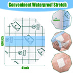 Nuanchu 100 Pieces Waterproof Bandage Adhesive Protective Transparent Dressing, Clear Bandages Waterproof Clear Dressing Tape fo