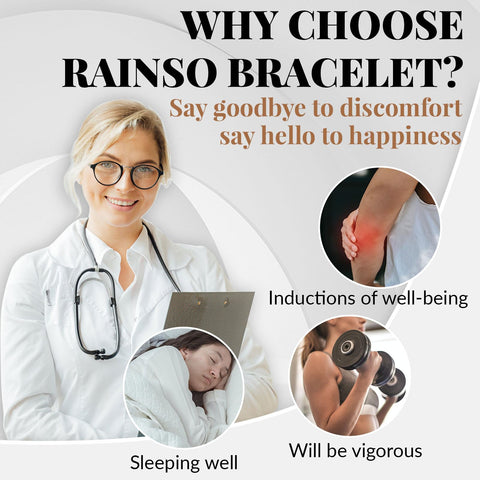 RainSo Womens Elegant Stainless Steel Magnetic Bracelets 3500 Gauss with Gift Box Adjustable