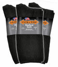 Extra Wide Medical Mid Calf Crew (Pack of 3), Made in USA, for Men and Women (US, Alpha, Large, Regular, Regular, Black)