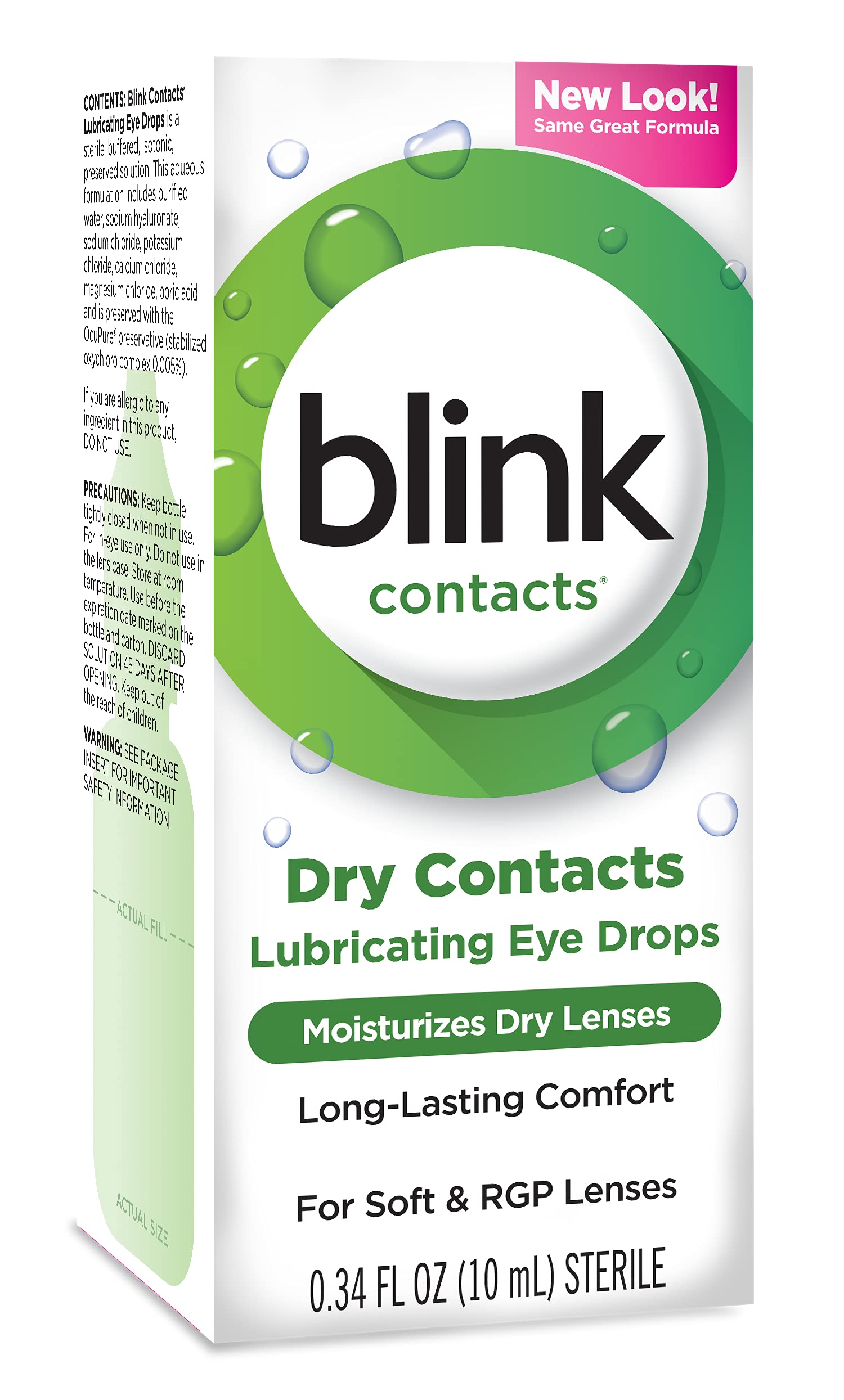Blink Contacts Lubricant Eye Drops, 10 ml (Pack of 3)