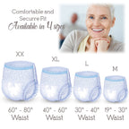 Unique Wellness-Absorbent Underwear (Pull-Ups) Size XX-Large (60-80 Waist) 10 Count