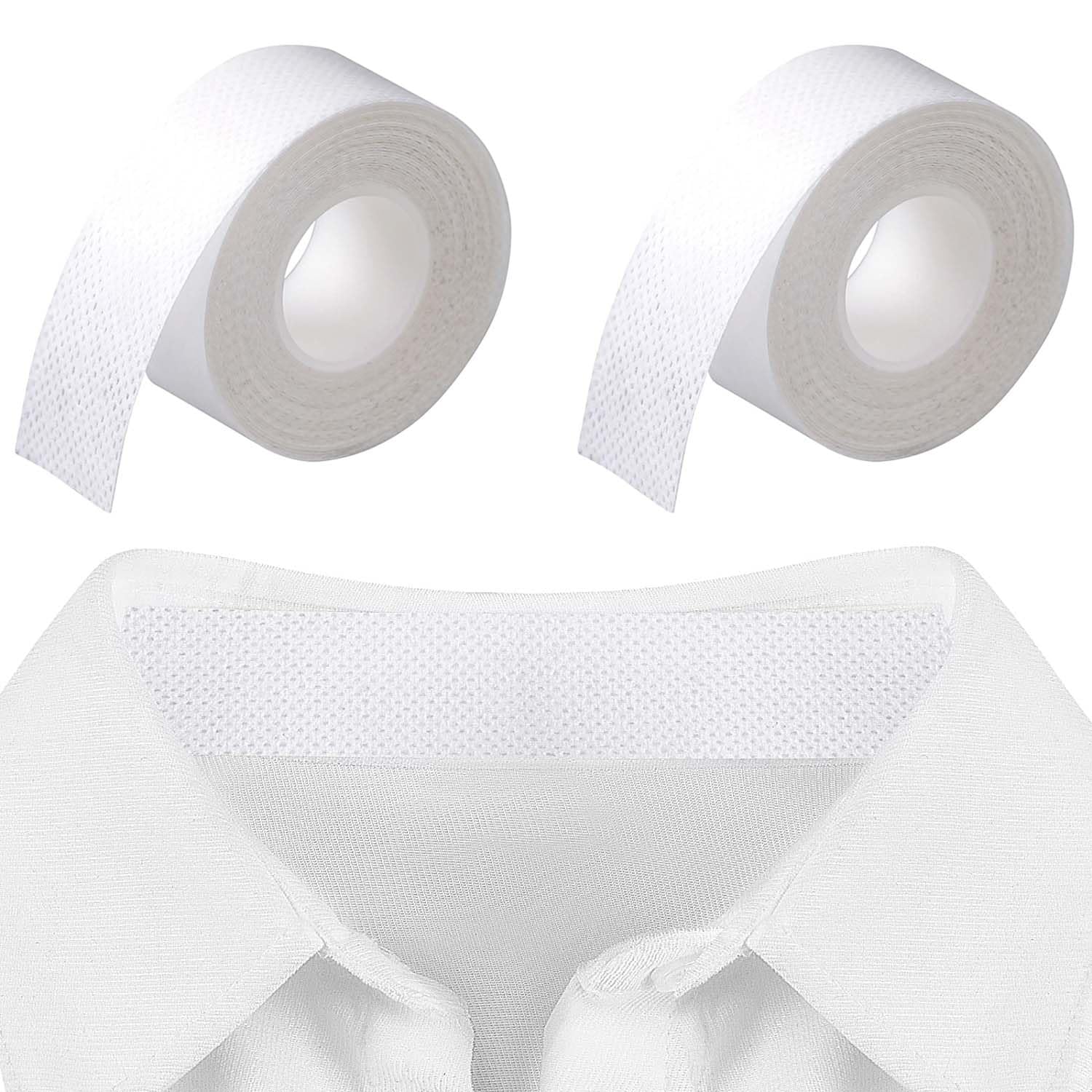 Homeaura Sweat Pads 2 Roll Collar Protectors Disposable White Shirt Neck Protector Tape, Guard Hat Sweat Self Adhesive Invisible