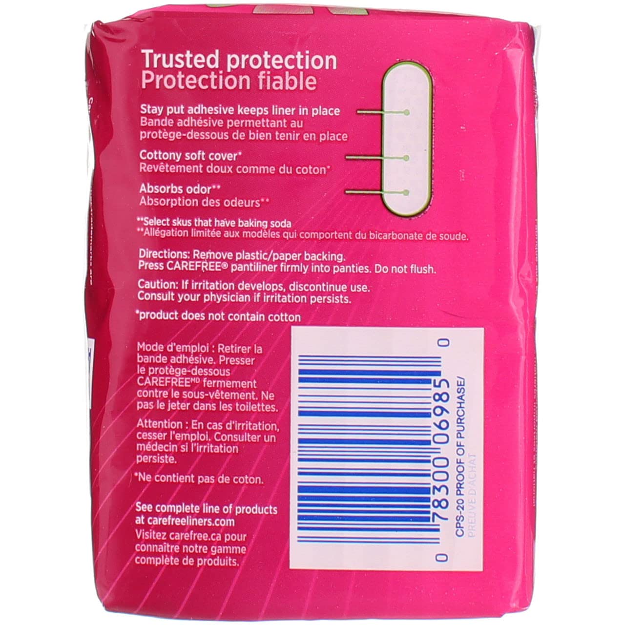 Carefree Original Regular to-Go Pantiliners, Fresh Scent 20 ea (3 Pack)