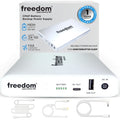 Freedom CPAP Battery Backup Power Supply, 160 Watt Hour, for Camping, Airline Travel & Power Outages (White)