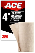 ACE 4'' Elastic Bandage with Hook Closure, Beige
