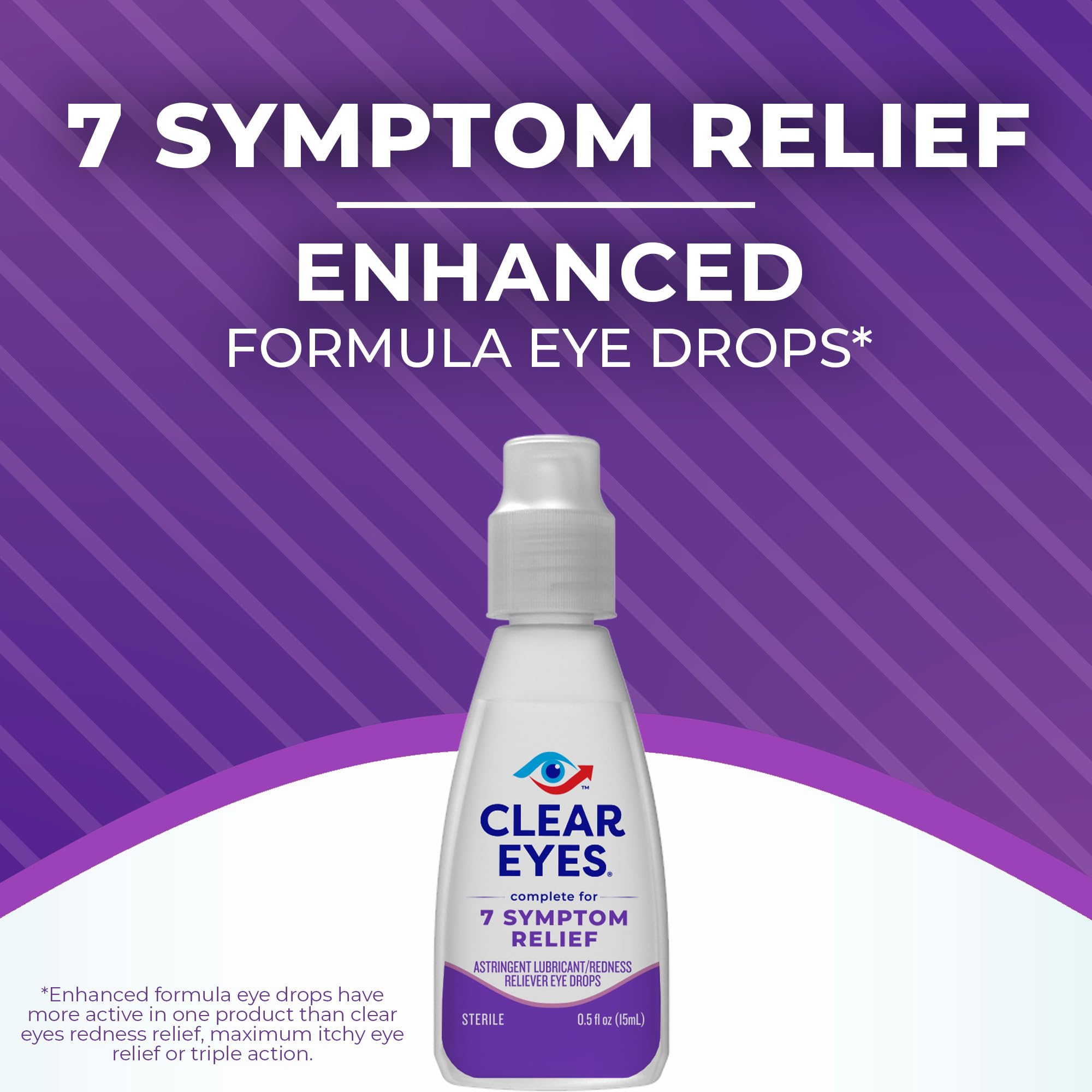 Clear Eyes Eye Drops, Complete 7 Symptom Relief, 0.5 Fl Oz (Pack of 3)