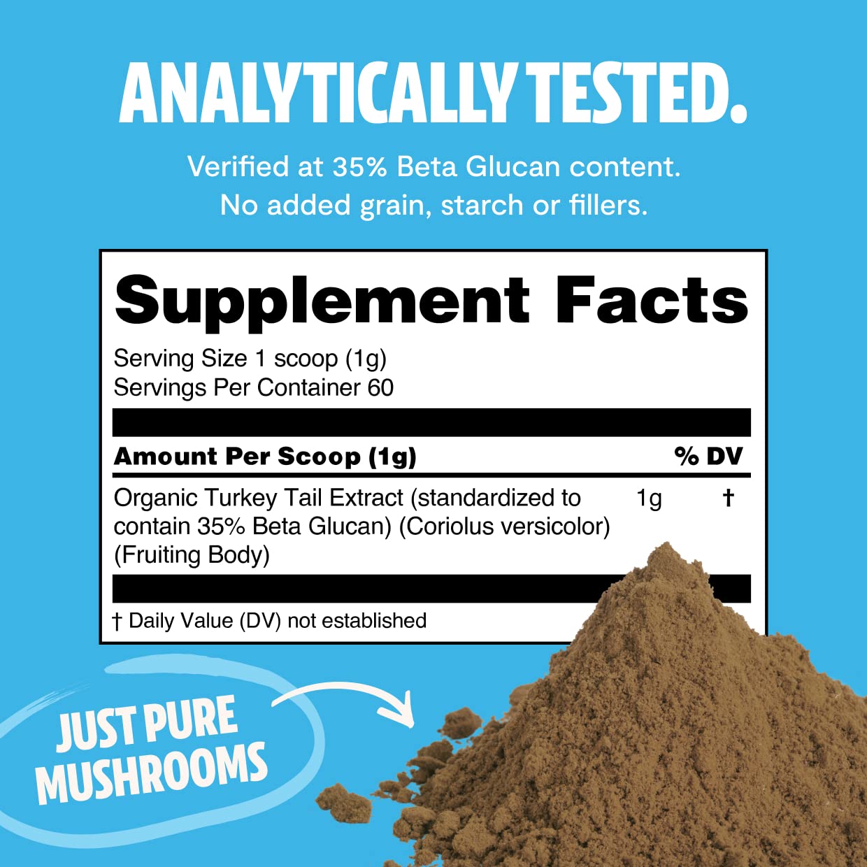 FreshCap Organic Turkey Tail Mushroom Extract Powder - Ayurveda USDA Organic -60 g- Supplement - Immune Protection - Add to Coff