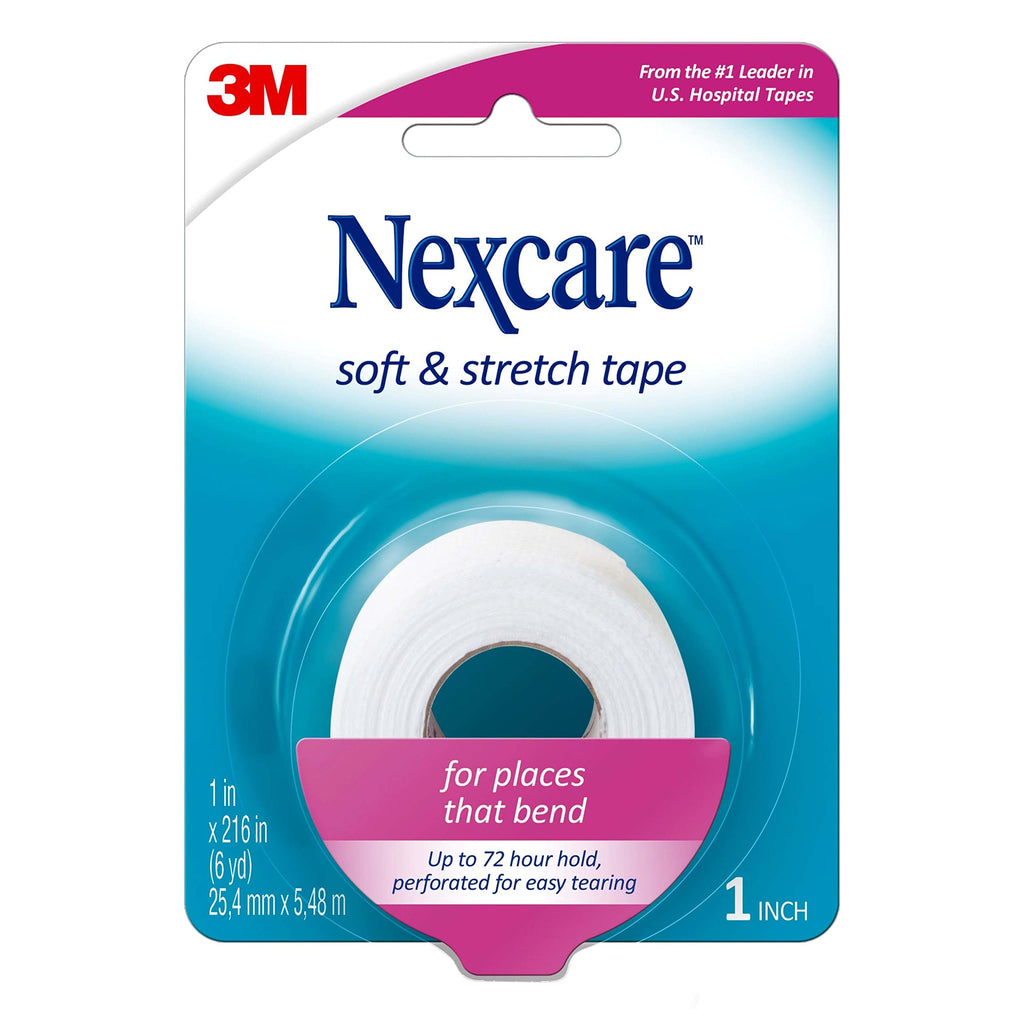 Nexcare Soft & Stretch First Aid Tape, Help Keep Injuries Clean And Protected,1 in x 6 yds