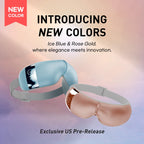 HubiCare Eye Massager with Heat, Vibration, and Music Helps Relieve Strain, Dark Circles, Dryness, and for Migraine Relief Relax