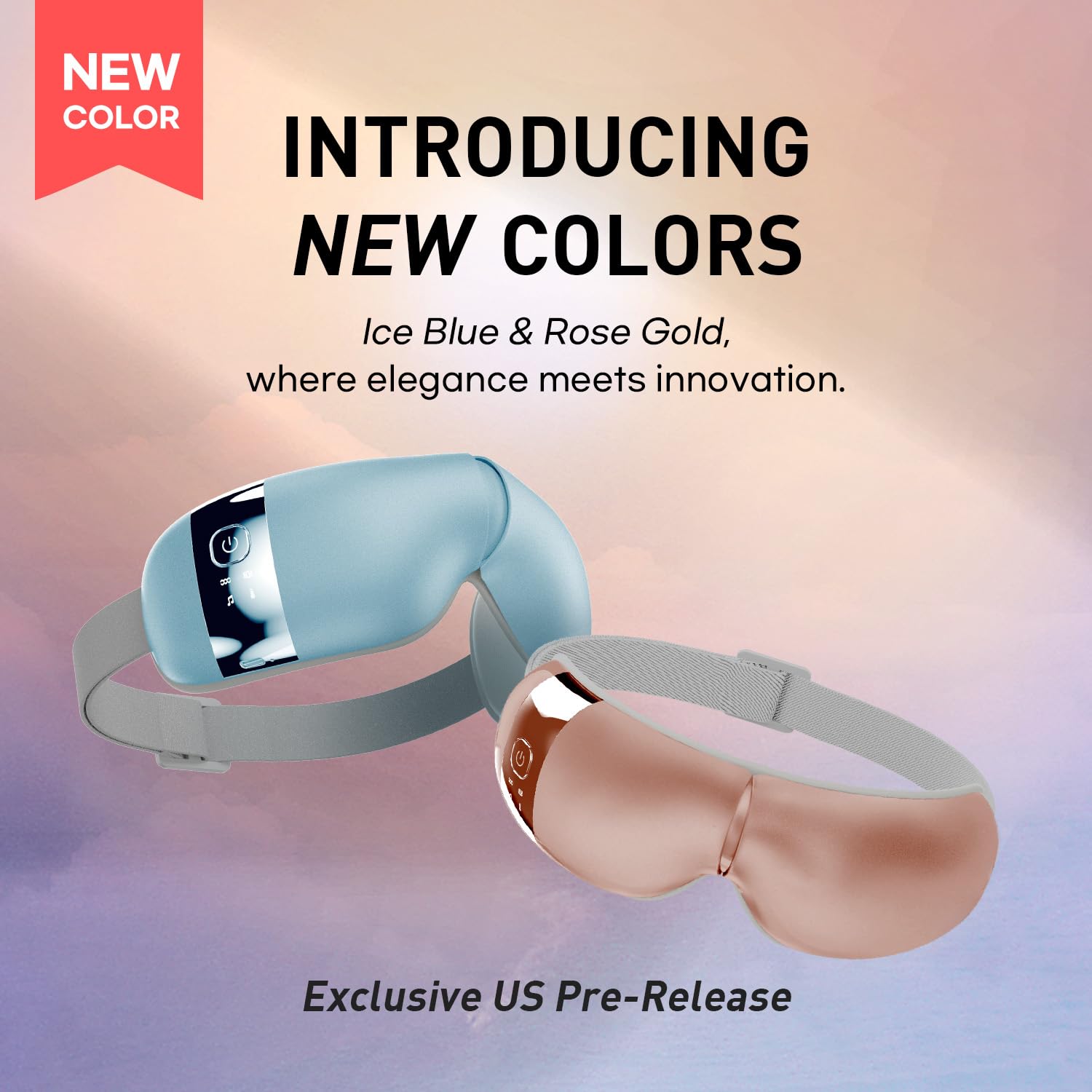 HubiCare Eye Massager with Heat, Vibration, and Music Helps Relieve Strain, Dark Circles, Dryness, and for Migraine Relief Relax