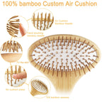 SIHASO Bamboo Oversize Curved Back Scratcher - Large 104 Wooden Points Provide Instant Itch Relief, Curved Handle & Air Cushion,