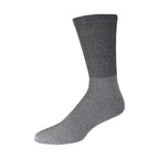 Big and Tall Diabetic Cotton Crew Socks, King Size Mens Athletic Crew Socks (13-16, Gray) - 3 pairs
