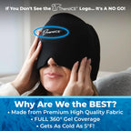 TheraICE Migraine Relief Cap, Soothing Headache Hat Ice Pack Mask, Face Cold Compress Cooling Gel Head Wrap Products for Tension