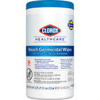 Clorox Healthcare Bleach Germicidal Wipes, 6.75 x 9, 70 Count Canister (Package May Vary)