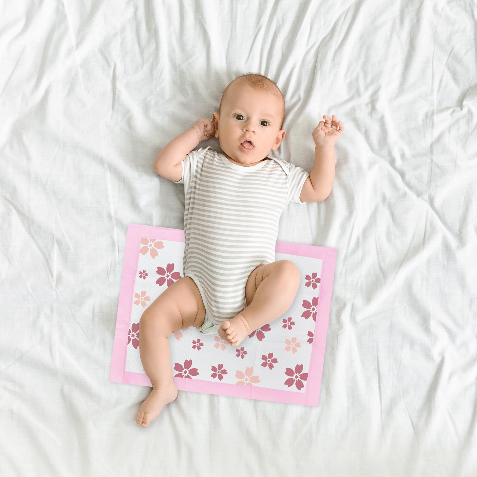 FORYEE Disposable Changing Pads for Baby 13 x 17 Inches Disposable Underpads Incontinence Bed Pads with High Absorbent Leak-Proo