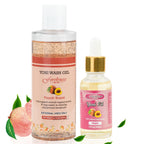 forvirness Natural Feminine Wash Yoni Oil Set, Vaginal Wash with Cleaning Factor, Yoni Wash for Women pH Balance,1 fl.oz Peach F