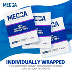 Benzalkonium Chloride Towelletes Hand Wipes - (Pack of 200) Chloride Swabs Individual BZK Single-Use Packets by MEDca 5x6