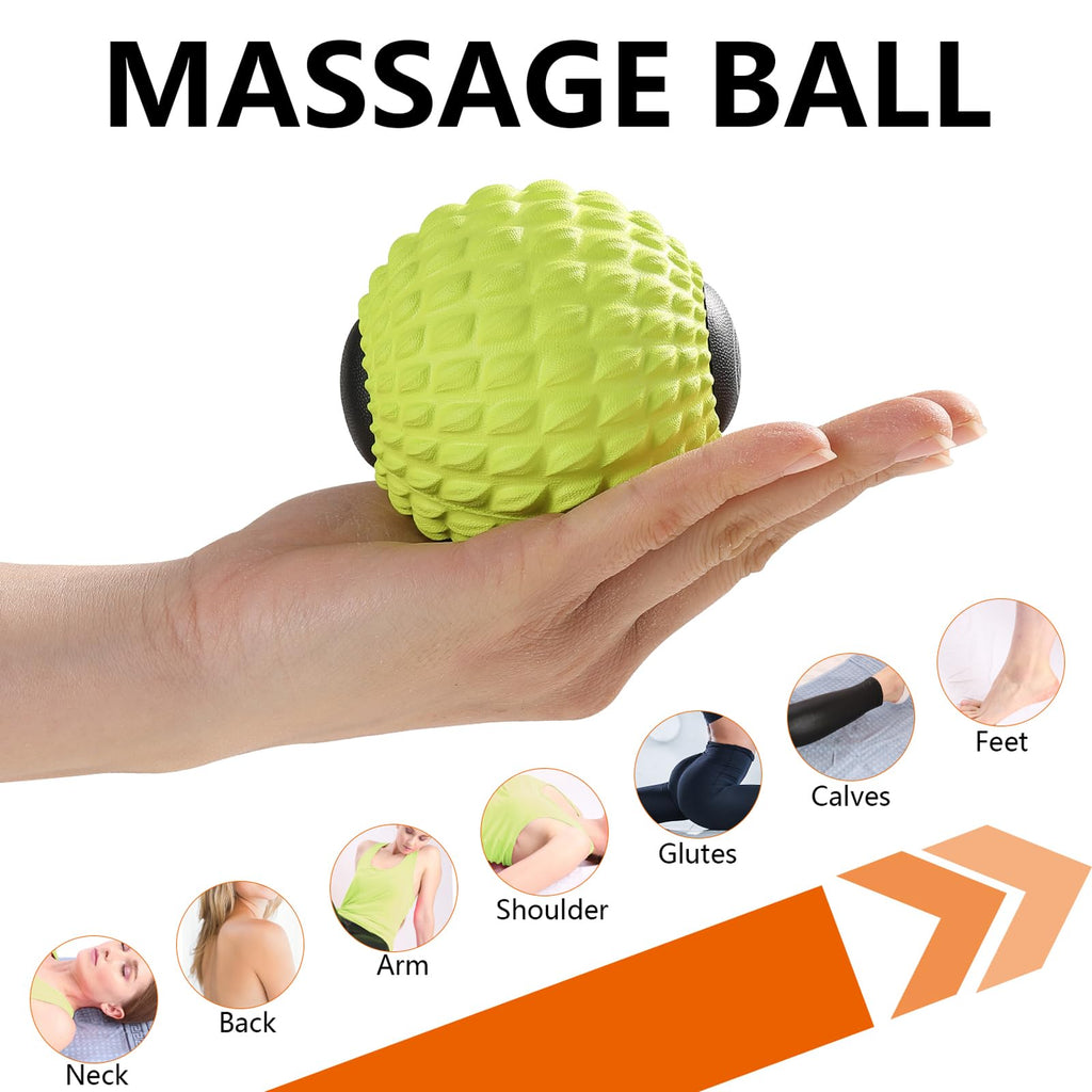 MURLIEN Massage Roller Ball, Deep Tissue Massager for Myofascial Release, Mobility Ball for Exercise and Workout Recovery, Allev