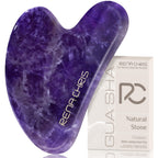 Rena Chris Gua Sha Facial Tools: Natural Amethyst Guasha Tool for Face Acupuncture Therapy, Facial Massager for Jawline Sculptin