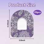 20 Pcs Adhesive Patches Compatible for Omnipod 5, Waterproof & Breathable CGM Overpatches, Pre-Cut Sensor Covers for Continuous