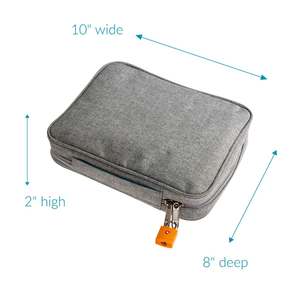 Smooth Trip Medicine Storage Bag and Medication Bottle Organizer - Slash-Resistant Medical Travel Bag with Food Grade Reusable P