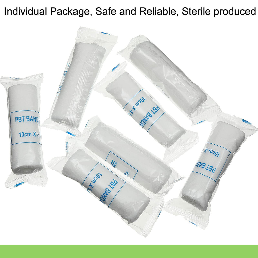 Treela 100 Rolls Gauze Bandage, 4 in x 5 Yards, Elastic Bandages Individual Packaging Sterile Non Latex First Aid Pads Medical B