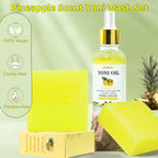Yoni Oil Yoni Soap Bar Feminine Wash Set, Organic Pineapple Juicy Body Oil Handmade Yoni Bar Soaps for Women Ph Balance, Vagina