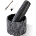 Fasolahome Pill Crusher, 3 inch Pill Crusher Grinder Fine Powder, Large Marble and Pestle Set, Arthritic Hands Pill Grinder