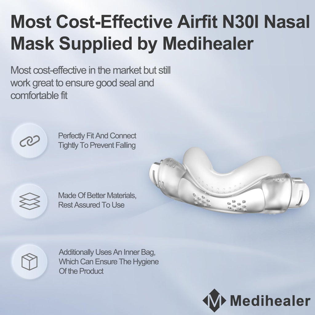 Medihealer 2 Packs Replacement Cushion for Airfit N30i(M), 2 Packs Old Version Curved Nasal Cradle Cushion Compatible with N30i,