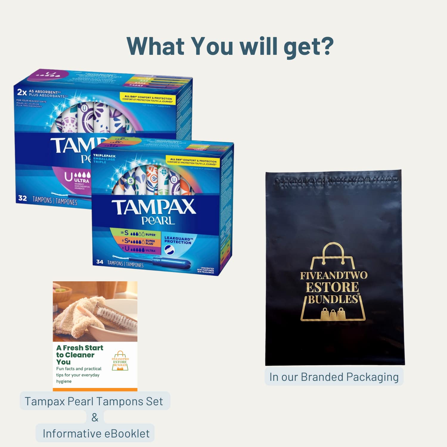 Tampax Pearl Tampons Bundle: Super/Super Plus/Ultra Absorbency Multipack/Variety Pack (34 Count) and Ultra Pack (32 Count) Unsce