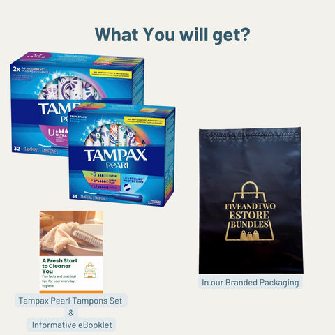 Tampax Pearl Tampons Bundle: Super/Super Plus/Ultra Absorbency Multipack/Variety Pack (34 Count) and Ultra Pack (32 Count) Unsce