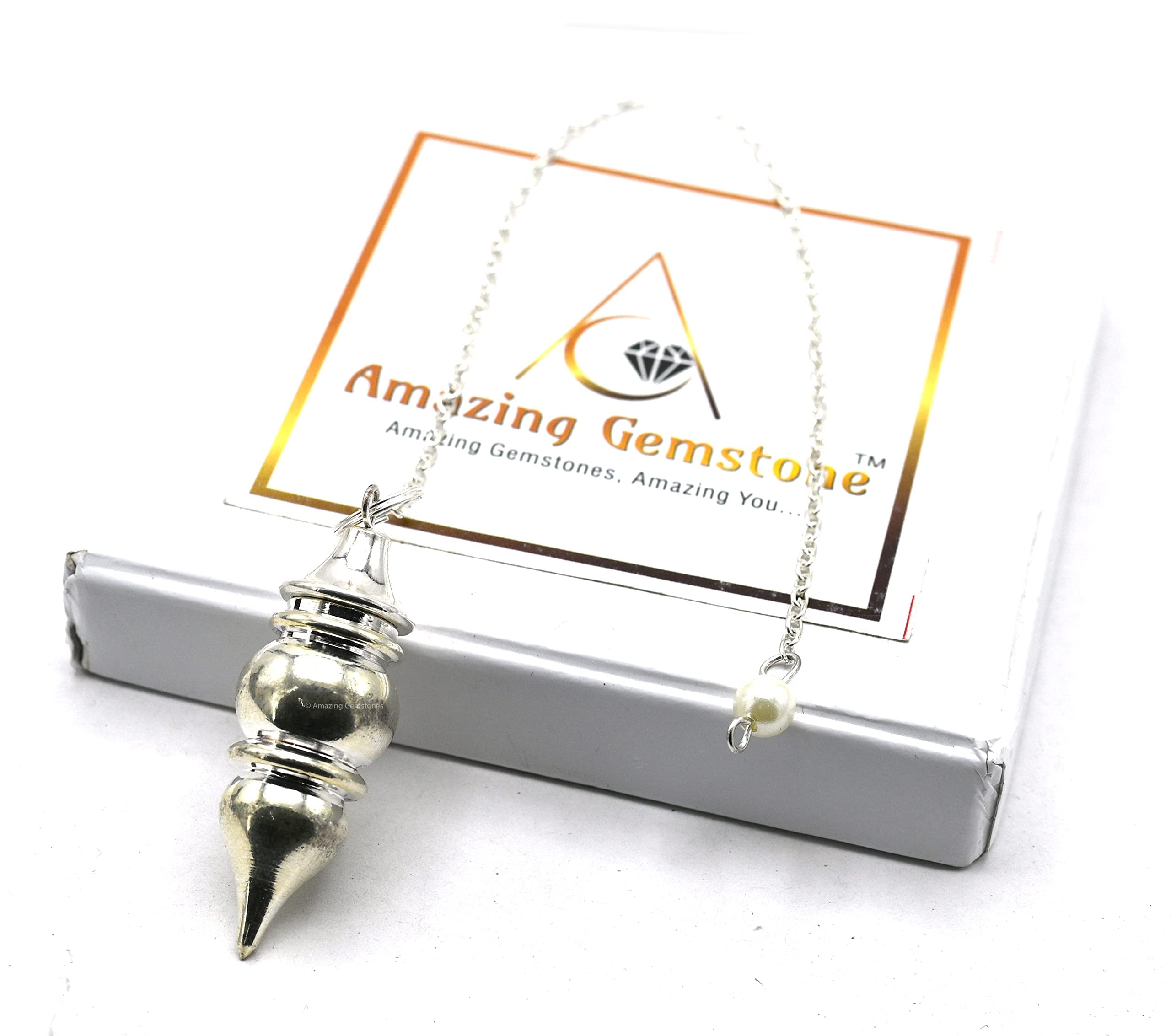 Amazing Gemstone Healing Metal Pendulums for Divination, Silver Tear Drop Steel Copper Pendulum High Energy Pendulo de Bronce Pe