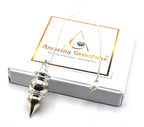 Amazing Gemstone Healing Metal Pendulums for Divination, Silver Tear Drop Steel Copper Pendulum High Energy Pendulo de Bronce Pe