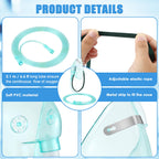 Geiserailie 2 Pack L Size Oxygen Mask with 6.6 Ft Tubing and Adjustable Elastic Strap, Adult Oxygen Mask with Tubing, Oxygen Mas