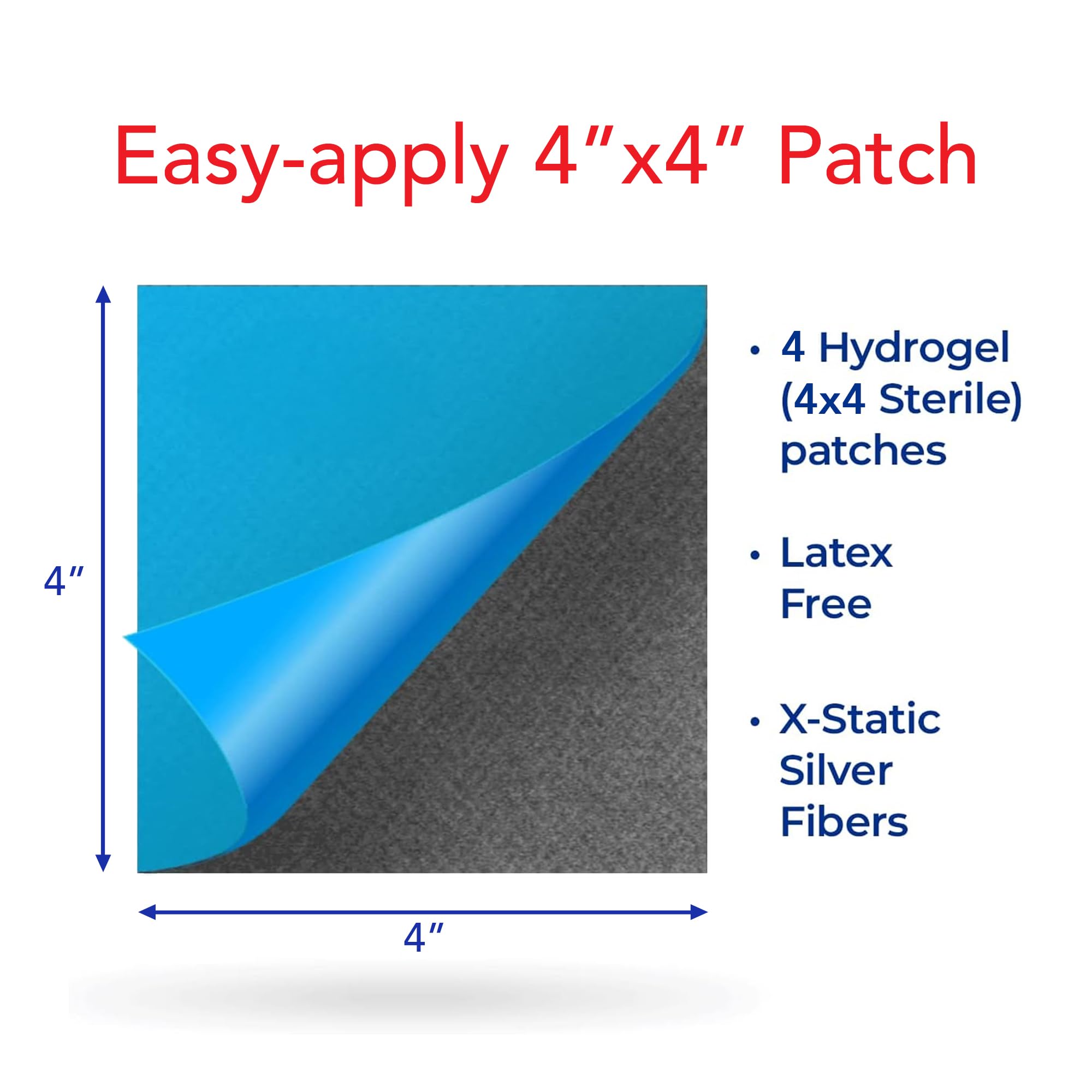 SilverSeal Burn and Wound Dressing | Hydrogel Pads with X-Static Silver | Soothing, Moist & Protective | Burns, Cuts & Wounds |