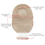 Carbou 21 PCS Colostomy Bags Ostomy Supplies Clamp Drainable Pouches for Colostomy Ileostomy Stoma Care with Measure Card,Cut-to