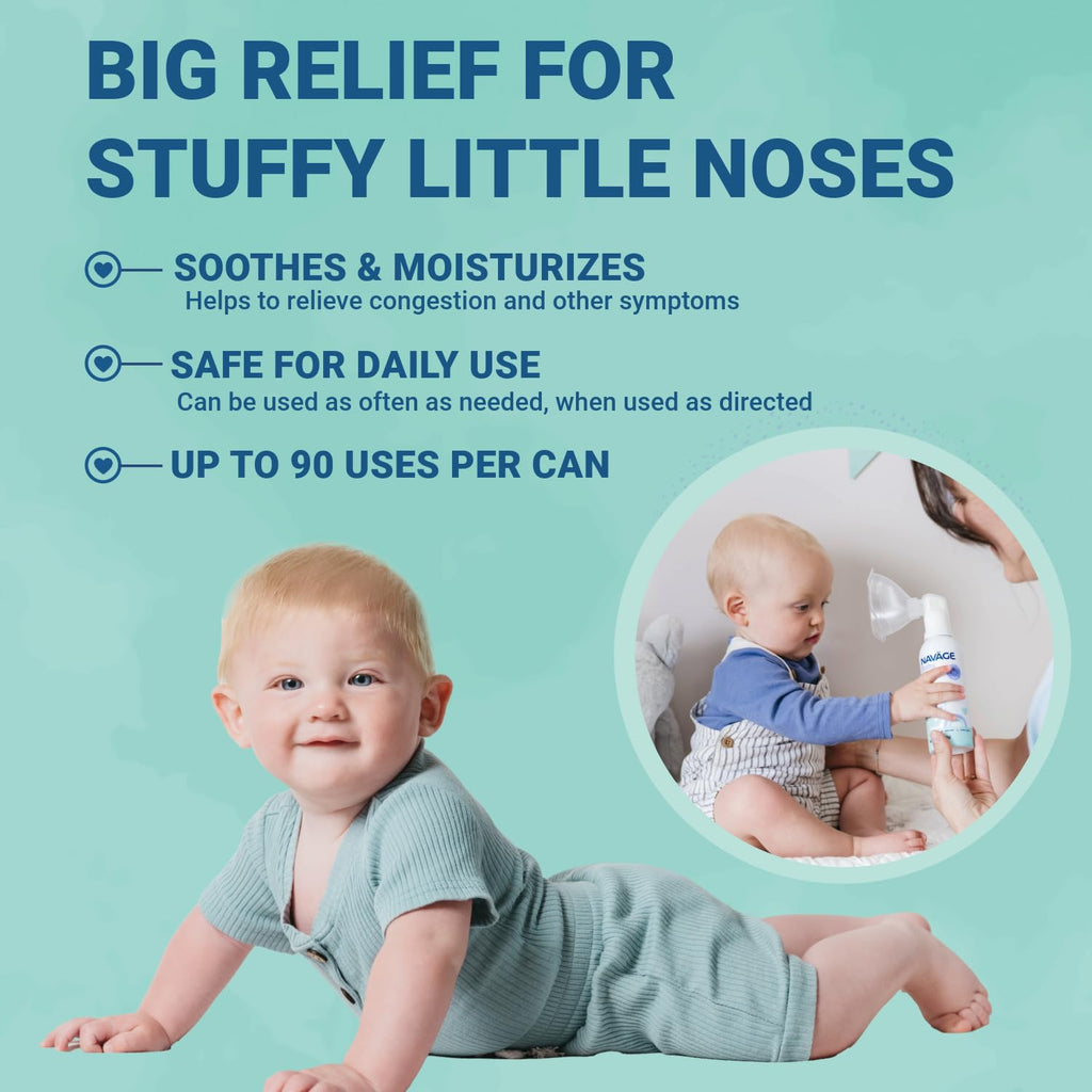 Navage Baby Micro-Mist Saline Inhaler - Baby Saline Nasal Spray Mist for Baby Congestion Relief - Pediatrician Recommended Baby