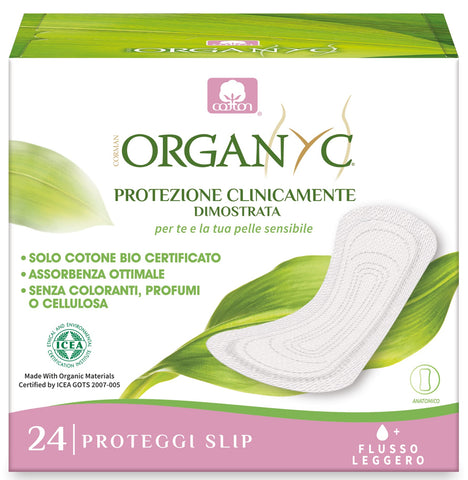 Organyc 100% Certified Organic Cotton Everyday Panty Liner, Folded, Light Flow, 24 Count, 1-Pack