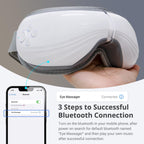 5 Mode Heated Eye Massager with Heat and Cooling, Eye Massage with Bluetooth Capability and Voice Announcement