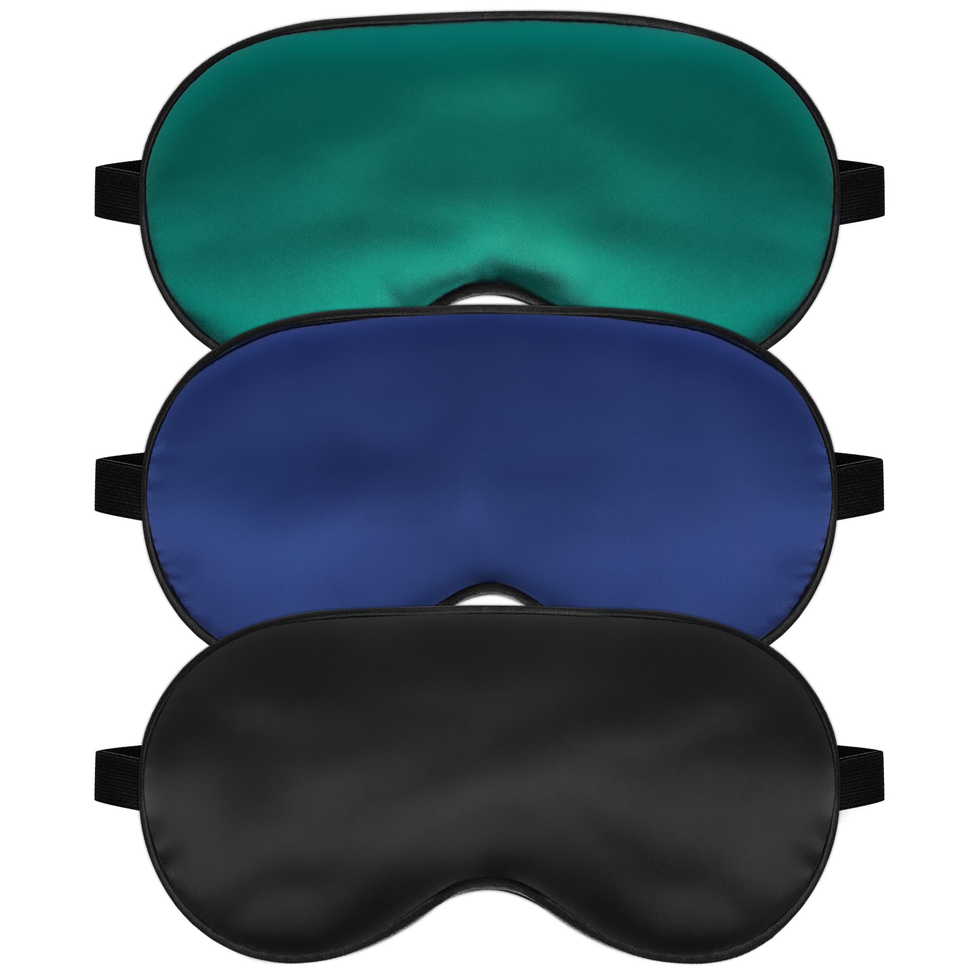Silk Sleep Mask for Sleeping with Adjustable Strap, Satin Blackout for Men&Women, Comfortable Blindfold Eyeshade for Night Sleep