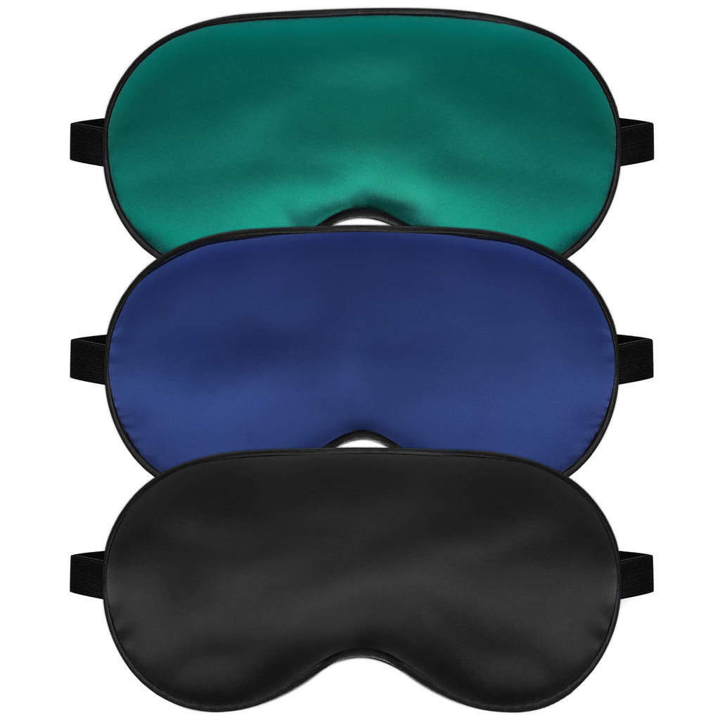 Silk Sleep Mask for Sleeping with Adjustable Strap, Satin Blackout for Men&Women, Comfortable Blindfold Eyeshade for Night Sleep