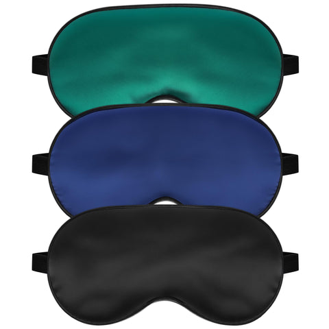 Silk Sleep Mask for Sleeping with Adjustable Strap, Satin Blackout for Men&Women, Comfortable Blindfold Eyeshade for Night Sleep