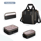 Prokva Medicine Storage Bag with 5 Removable Pouches, Pill Bottle Organizer Bag with Shoulder Strap, Large Medication Travel Bag