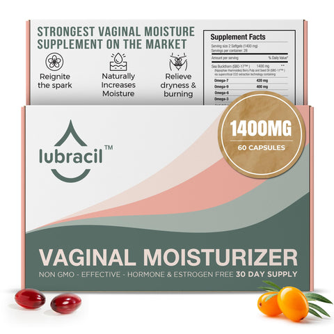 Lubracil Daily Vaginal Moisturizer for Feminine Care - Helping with Vaginal Atrophy, Dryness and Itchiness with Sea Buckthorn Oi
