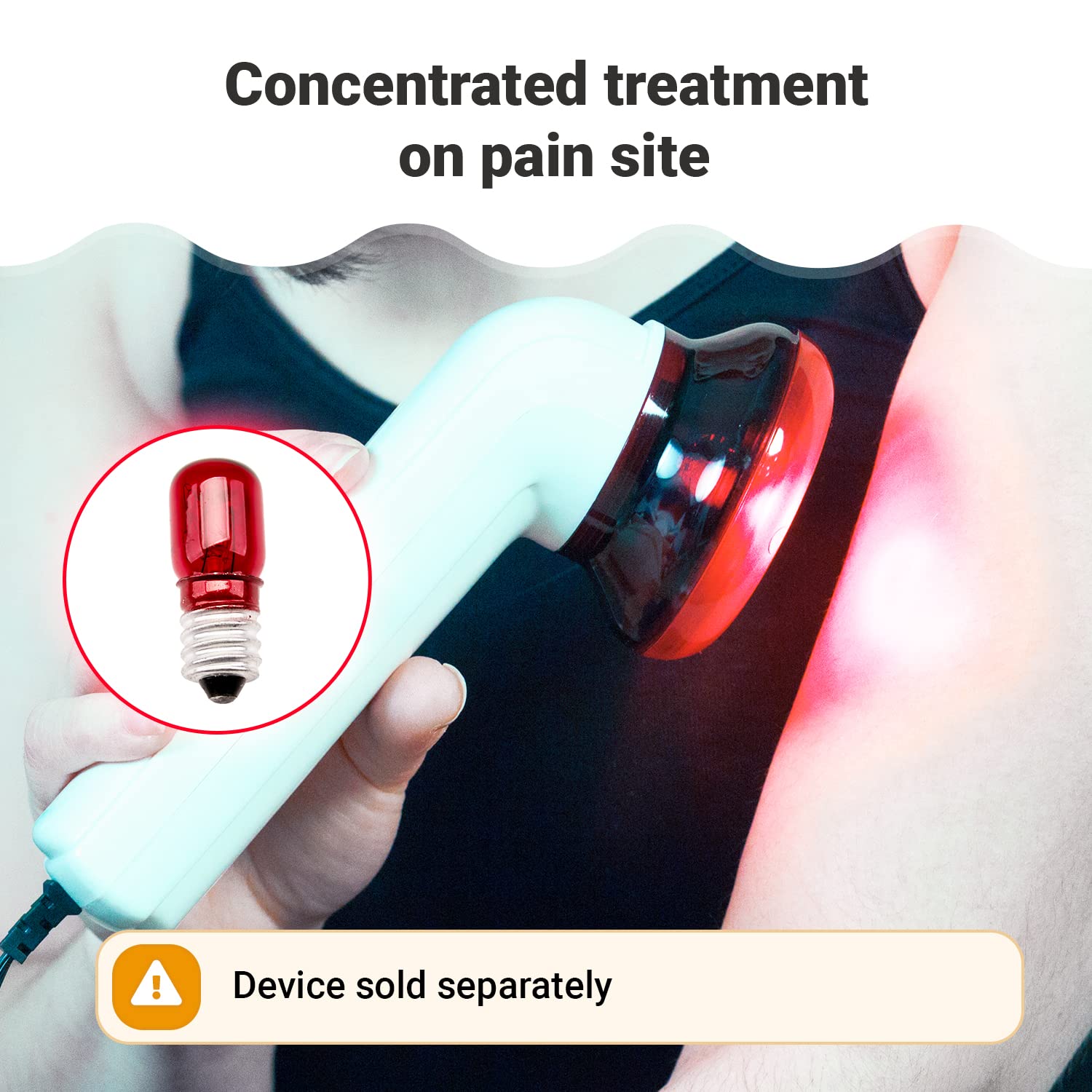 M PAIN MANAGEMENT TECHNOLOGIES 3-Pack Replacement Bulbs for Theralamp and Infarex Handheld Red Light Therapy Devices