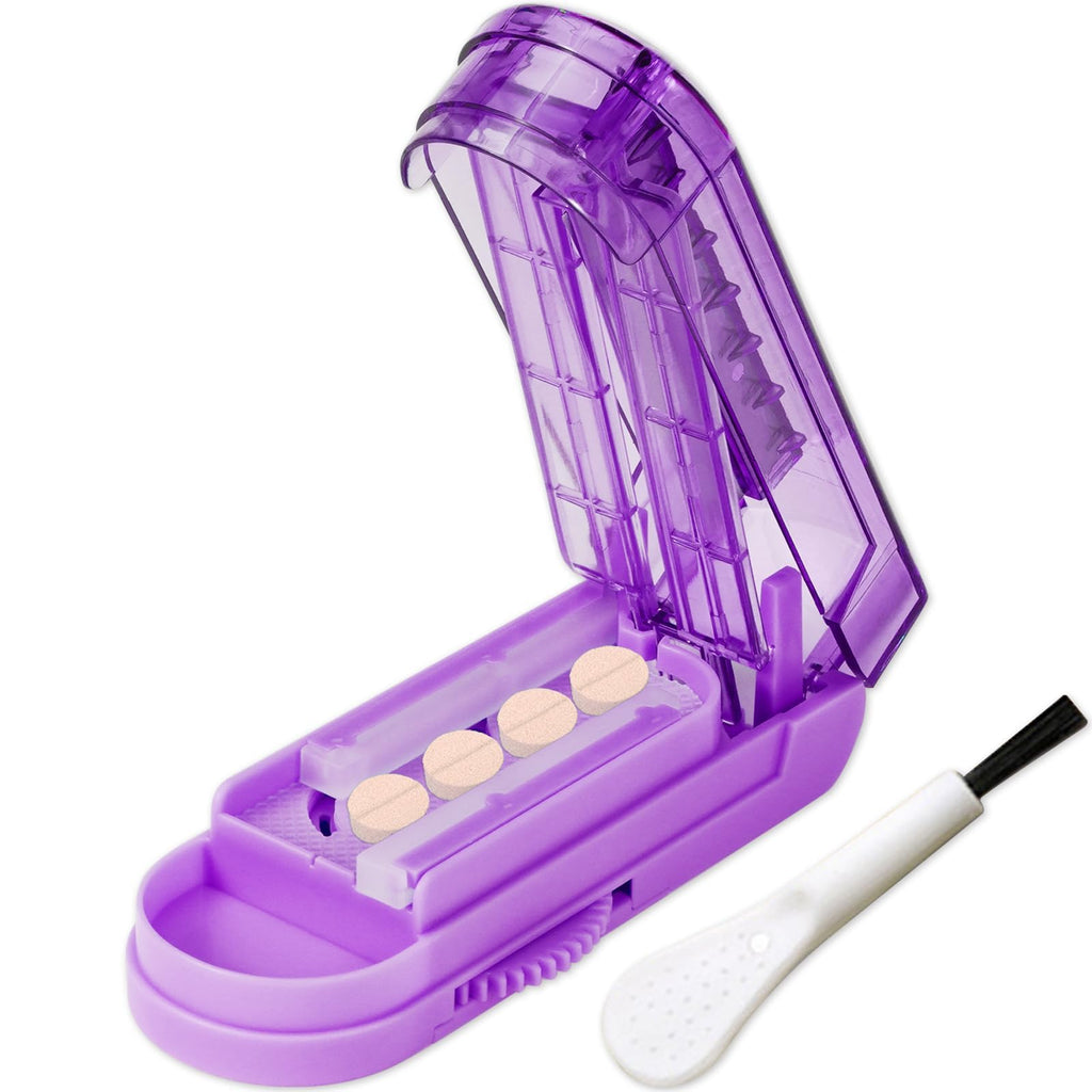 JohnBee Pill Cutter Splitter for Small and Tiny Pills. Adjustable Pill Splitter Accurately Cuts Multiple Pills at Once. Sharp Bl